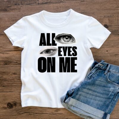 Tricou All Eyes On Me femei — tricou grafic indraznet pentru femei cu stil