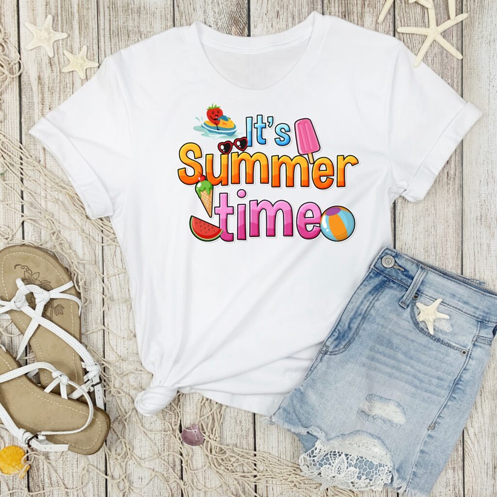 Tricou Summer Vibes femei — tricou grafic de vara, bumbac premium