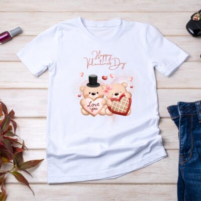 Tricou Valentine Bears femei — cadou romantic de Valentine's Day