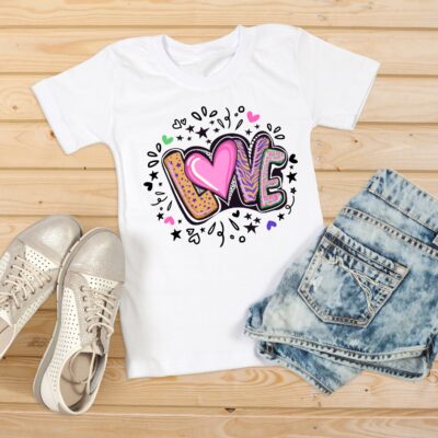 Tricou Love Graffiti femei — tricou grafic urban cu mesaj de dragoste
