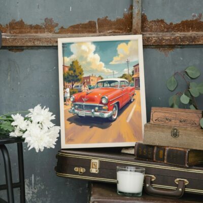 Tablou personalizat masina retro — cadou pentru pasionatii de automobile clasice