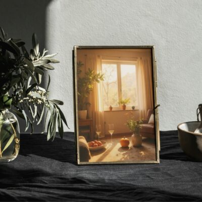 Tablou decorativ fereastra cu lumina — decoratiune moderna pentru living sau dormitor