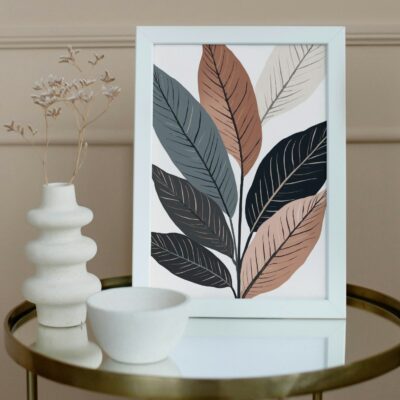 Tablou personalizat frunze botanice — decoratiune moderna stil tropical pentru casa