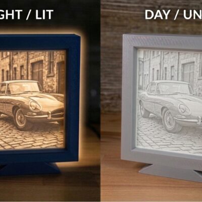 Litofanie personalizata eleganta 3D — cadou de lux cu design clasic rafinat