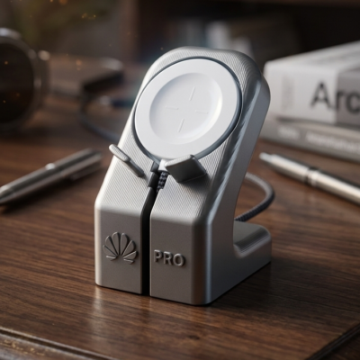 Suport incarcator smartwatch imprimat 3D — accesoriu noptiera pentru Smart Watch si altele