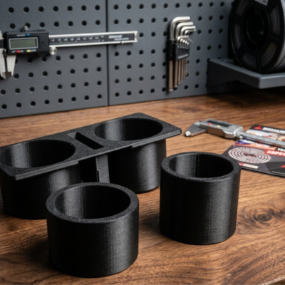 Suport pahare Golf 6 imprimat 3D — organizator consola centrala personalizat